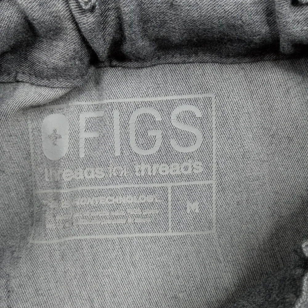 Figs Scrub Pants Mens Medium Gray Straight Leg Drawstring Waist Medical Uniform